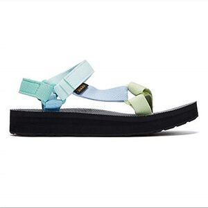 Teva Women's Midform Universal Sandal Light Green Blue Multi Size 5 Hiking